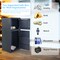 Black Steel Dual Door Digital Safe Box with Emergency Keys and Storage